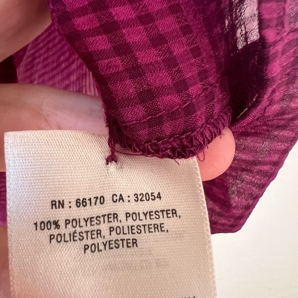 Anthropologie HD in Paris purple sheer blouse size 2 - Picture 7 of 9